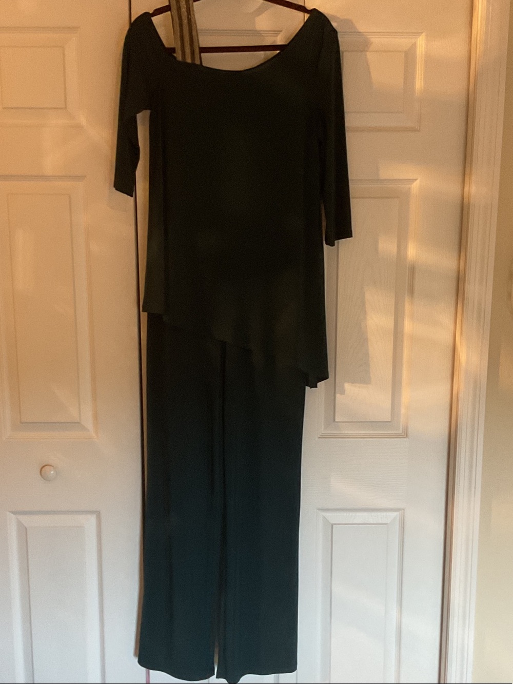 Joseph Ribkoff Hunter Green Wide Leg Jumpsuit